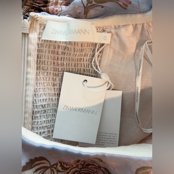 🔥NWT AU0 Zimmermann Wylie Off-The-Shoulder Midi-Dress - Picture 13 of 16